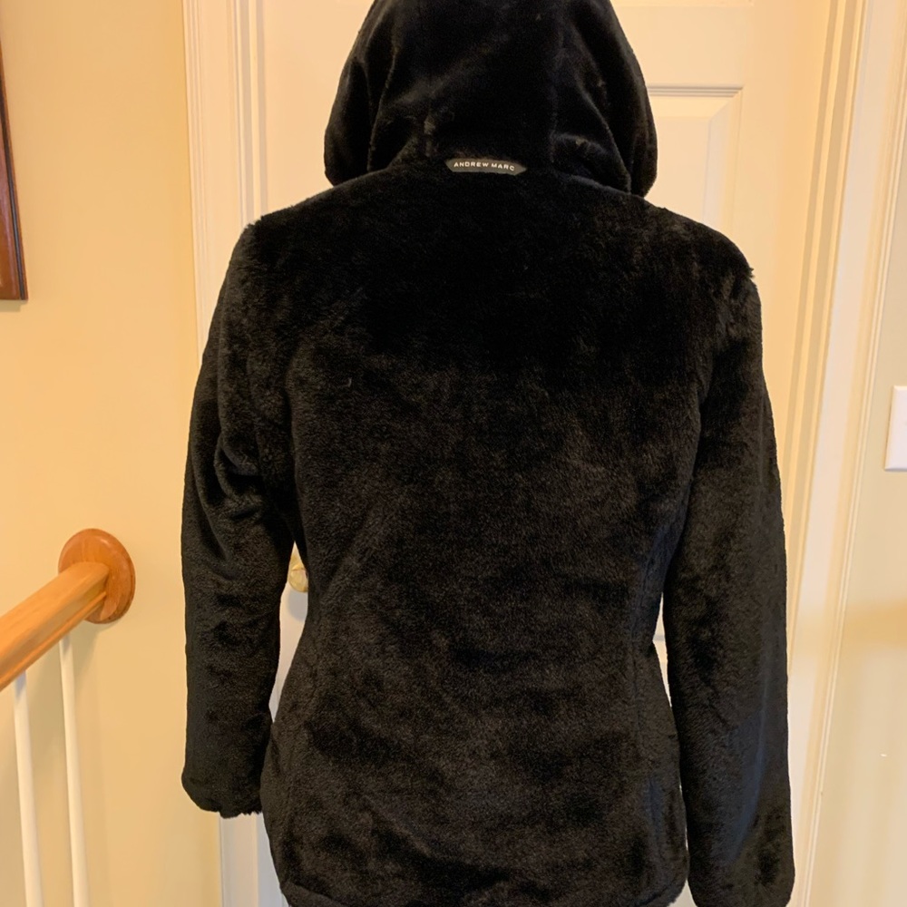 Andrew Marc Reversible Hooded Jacket. Soft Black … - image 4